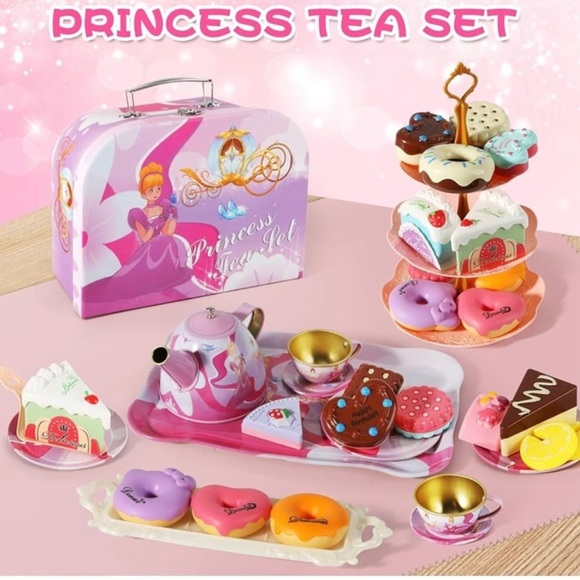 NWT-PRINCESS TEA SET-CINDERELLA TEA PARTY SET - Picture 1 of 7